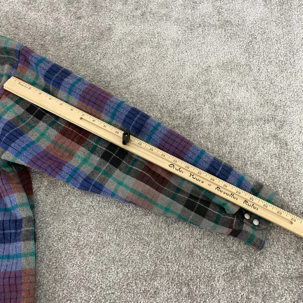 Five Brother Flannel Shirt Mens Large Shacket Quilted Lined Snap‎ Buttons Plaid